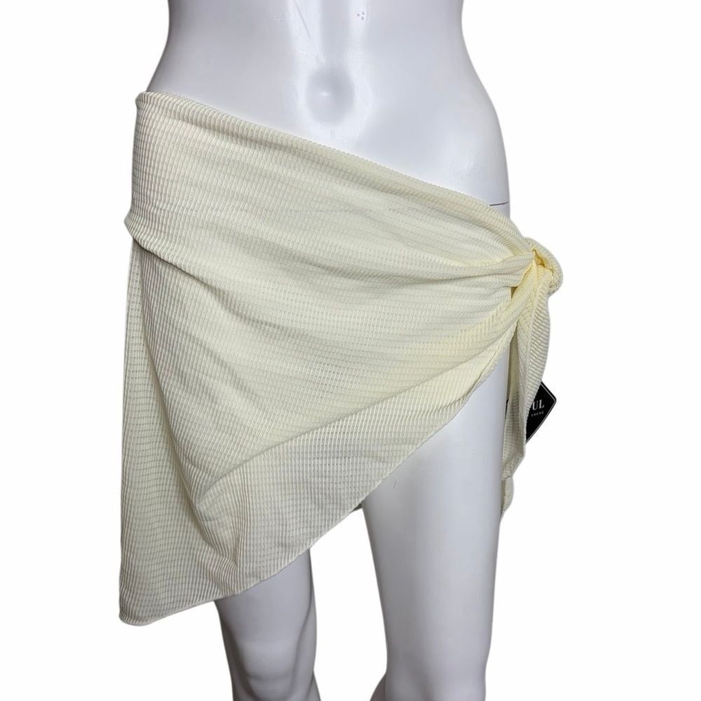 Zaful Elegant Cream Bathing Suit Cover Up Skirt
